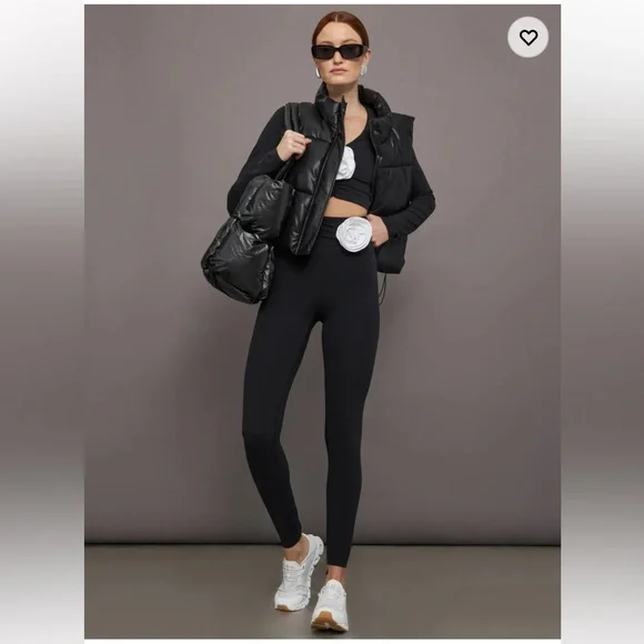 NWT Carbon38 Rosette Legging in Melt High Rise Black - S - Picture 2 of 11